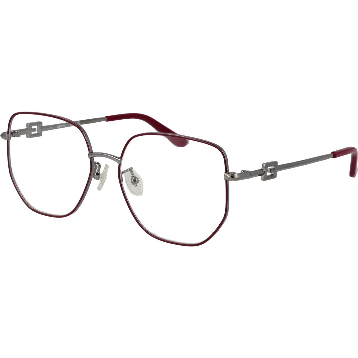 Geometrische Vollrandbrille in Lila
