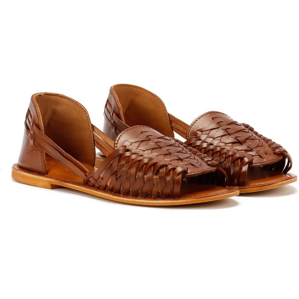 Tower Footwear Hurache Damen Sandalen Aus Braunem Leder