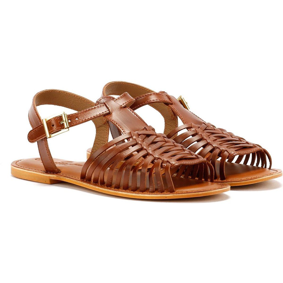 Tower Footwear Hurache Damen Sandalen Aus Braunem Leder