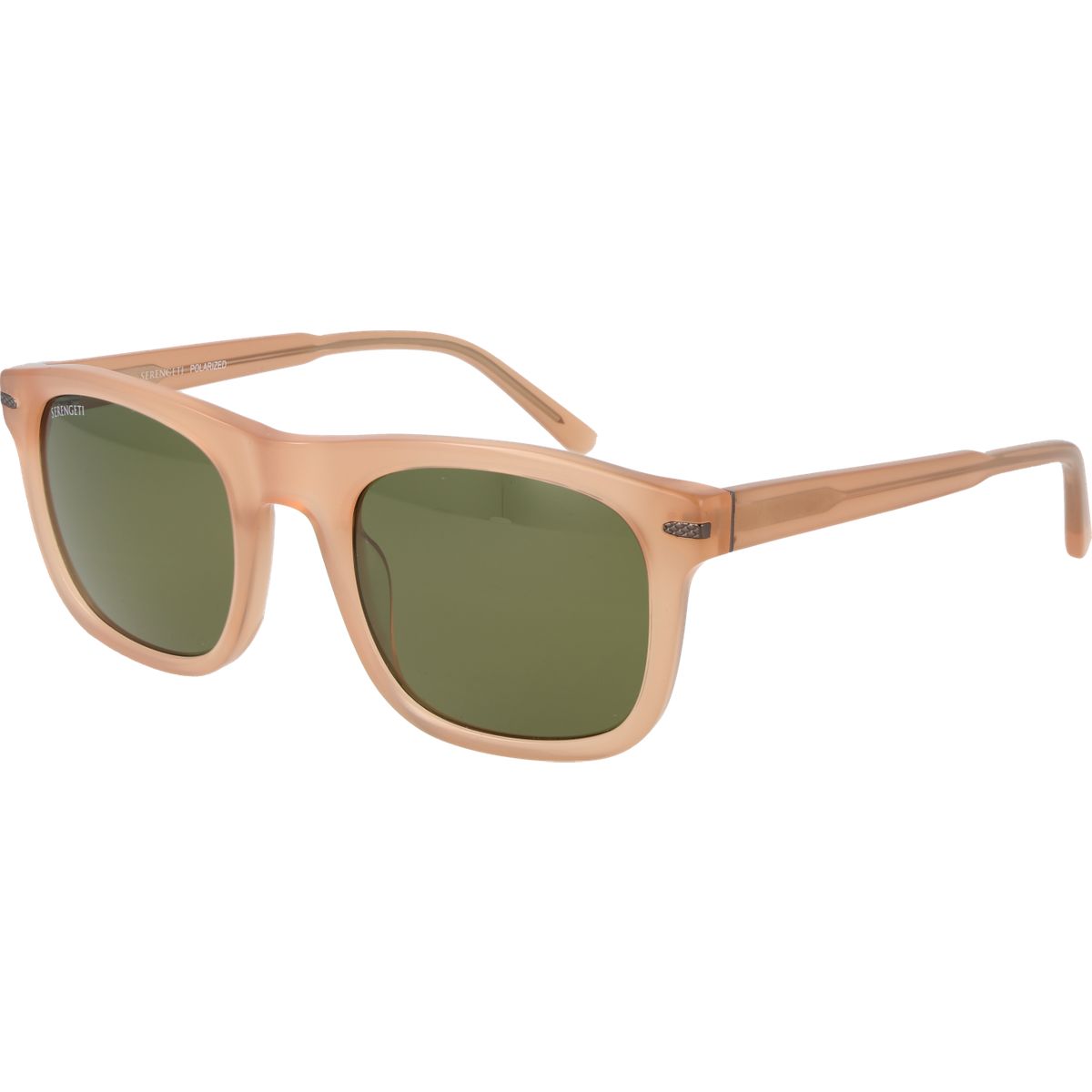 Quadratische Acetat Sonnenbrille mit grünen Gläsern