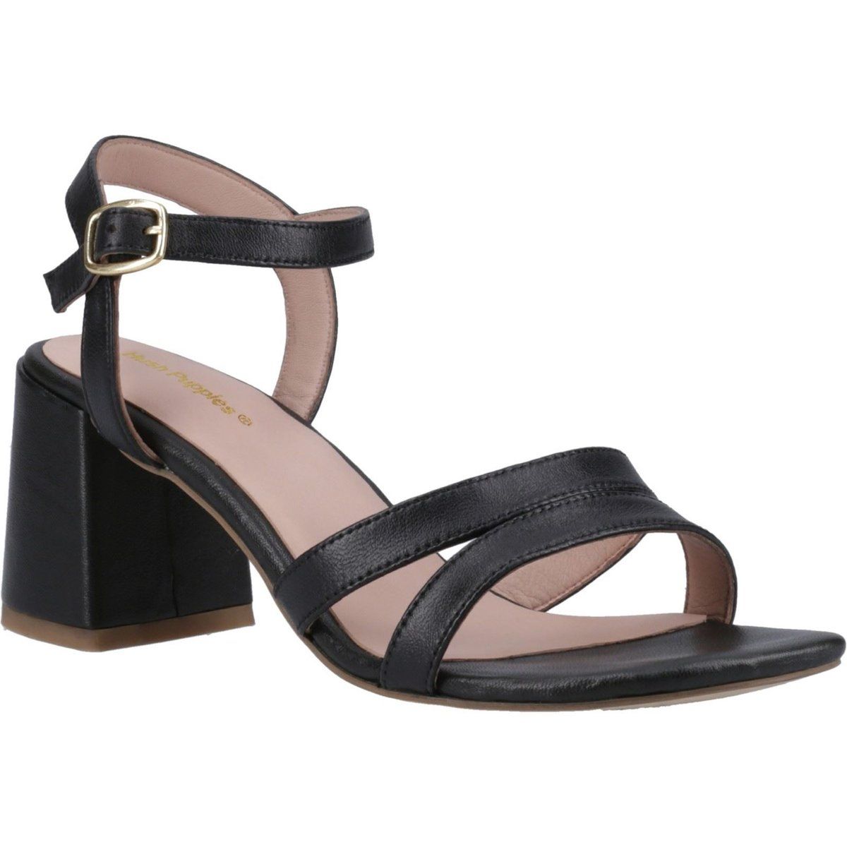 Hush Puppies Nalani Damen Sandalen aus schwarzem Leder