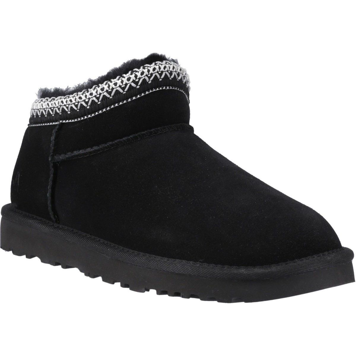 Hush Puppies Sloane Damen Wildleder Hausschuhe in Schwarz