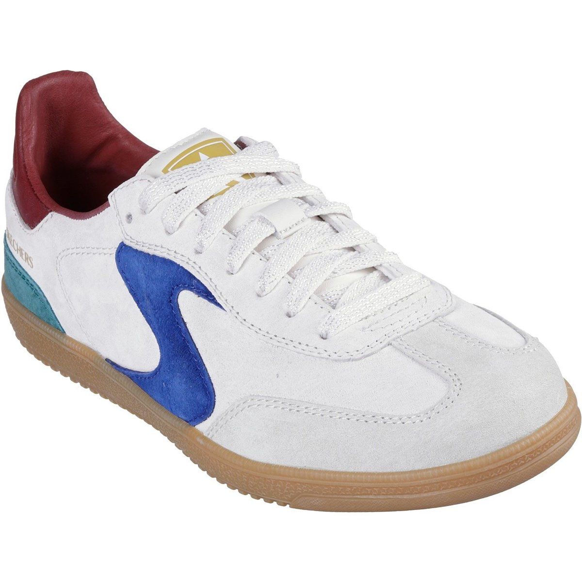 Skechers Hotshot For The Win Leder Damen Schuhe Hellgrau/Mehrfarbig