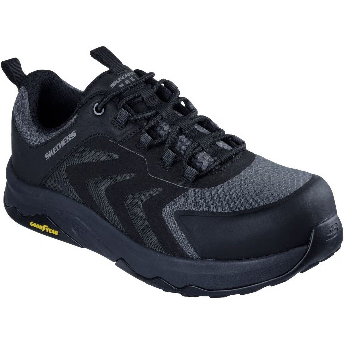 Skechers Workwear Speed-Flex Trekker Nylon Herren Schwarze Sicherheits-Sneaker
