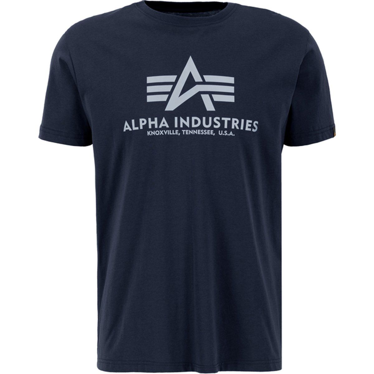 T-Shirt mit reflektierendem Logo-Print aus Baumwolle