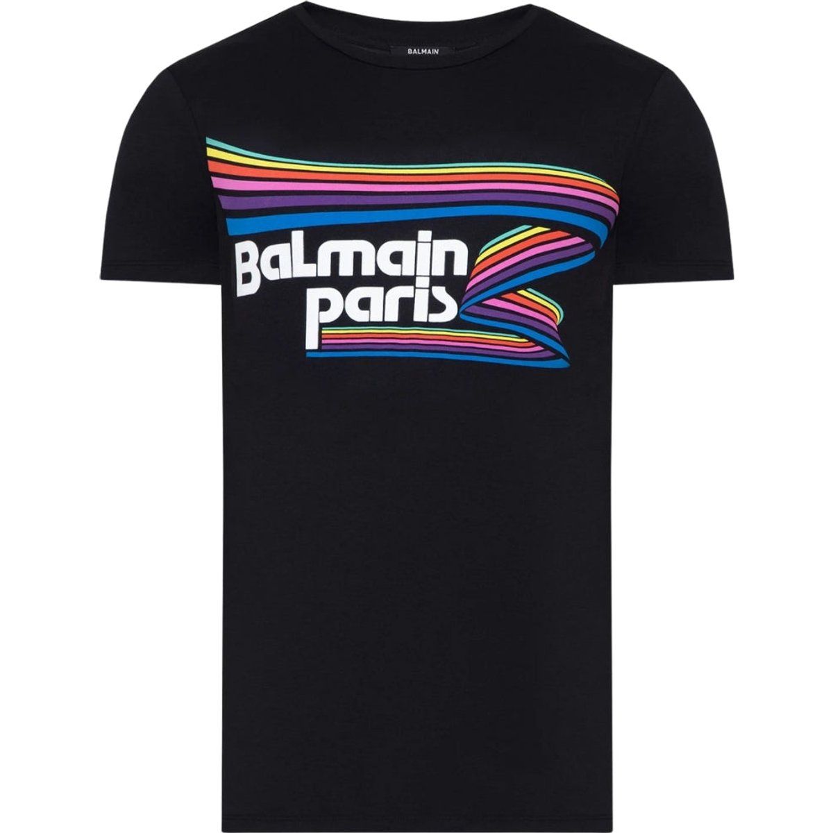 T-Shirt mit Regenbogen-Logo-Print