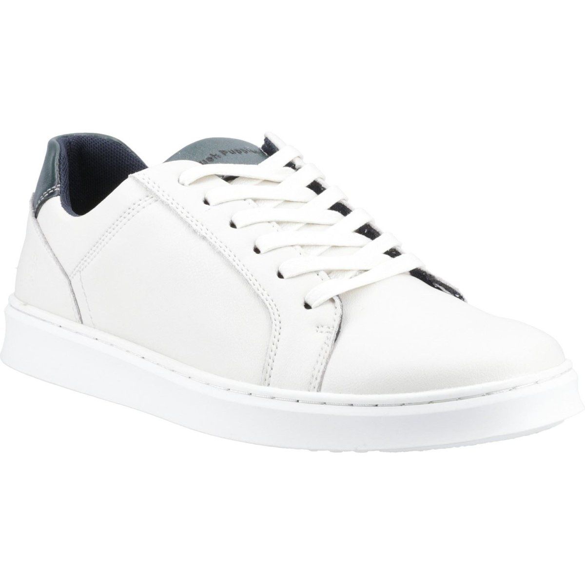 Hush Puppies Madden Leder Herren Weiße Sneakers