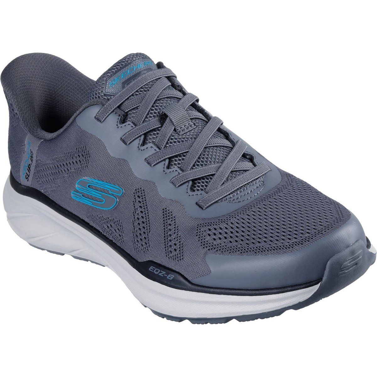 Skechers Equalizer 6.0 Textil Herren Sneaker Grau/Blau
