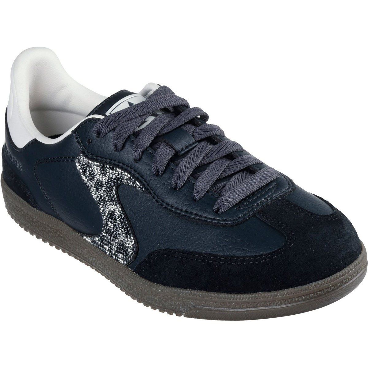 Skechers Hotshot Funkelnde Punkte Damen Schwarz/Weiß Sneakers