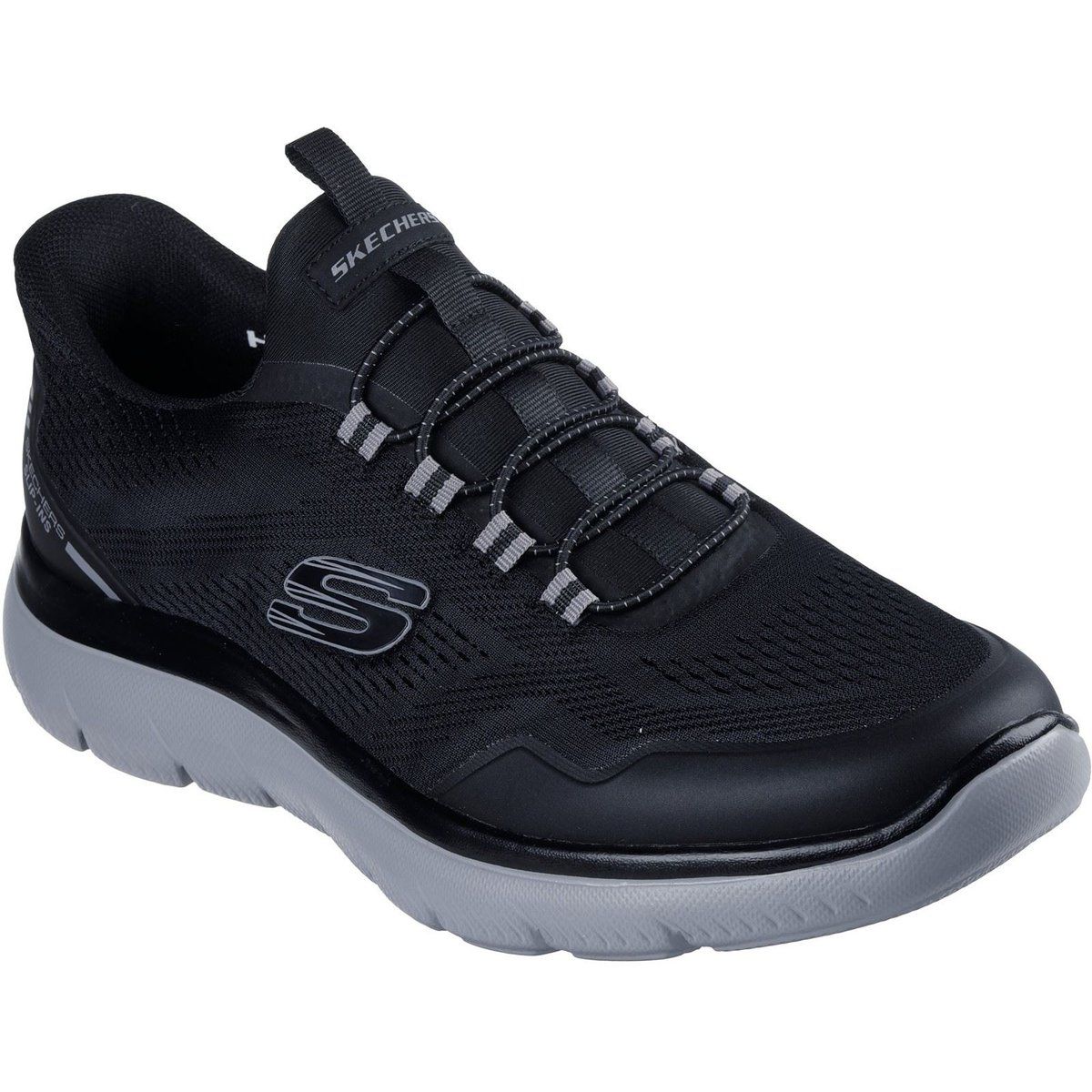 Skechers Summits Top Rate Textil Herren Schwarz/Grau Sneaker