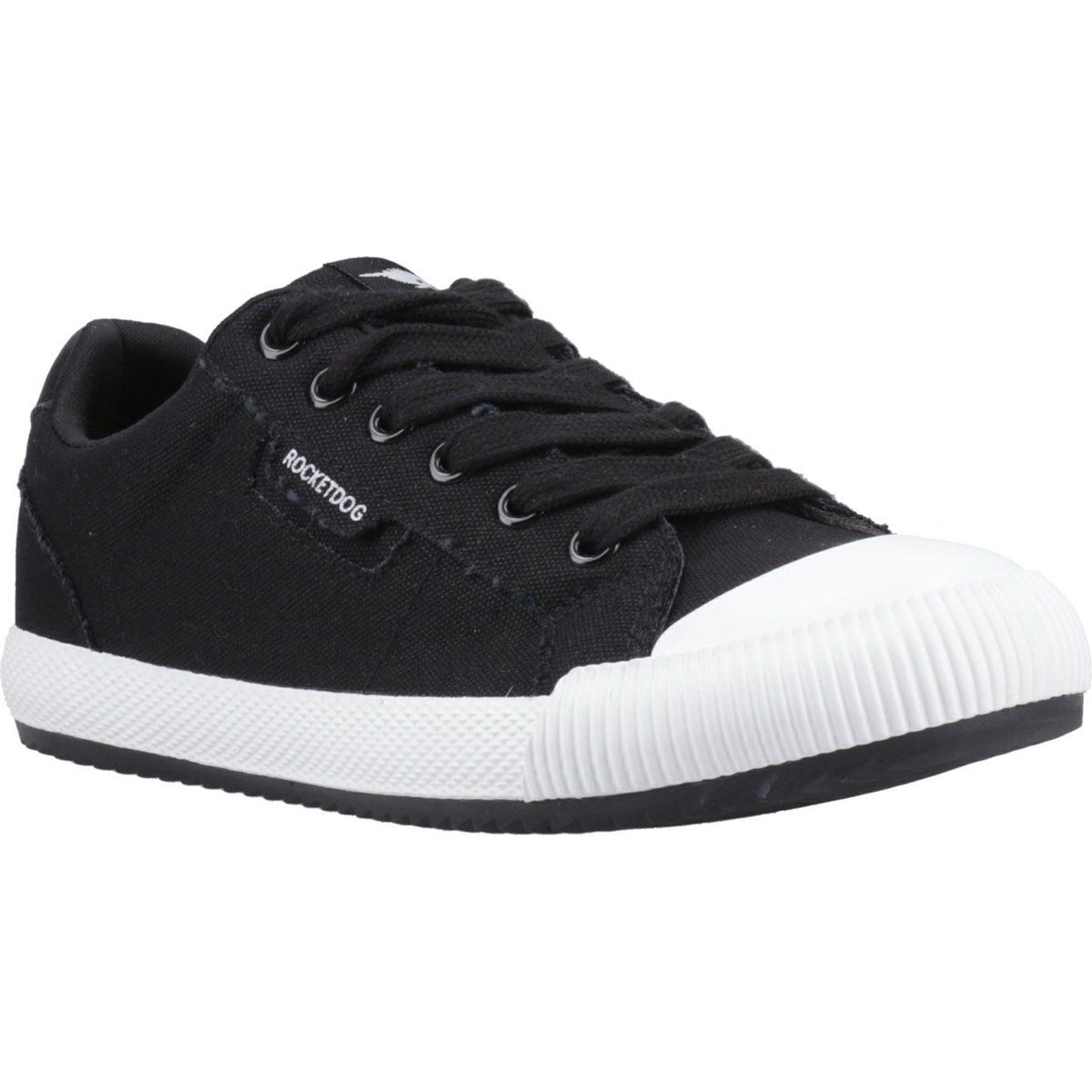 Rocket Dog Cheery Niedrige Baumwoll-Damen Sneaker Schwarz