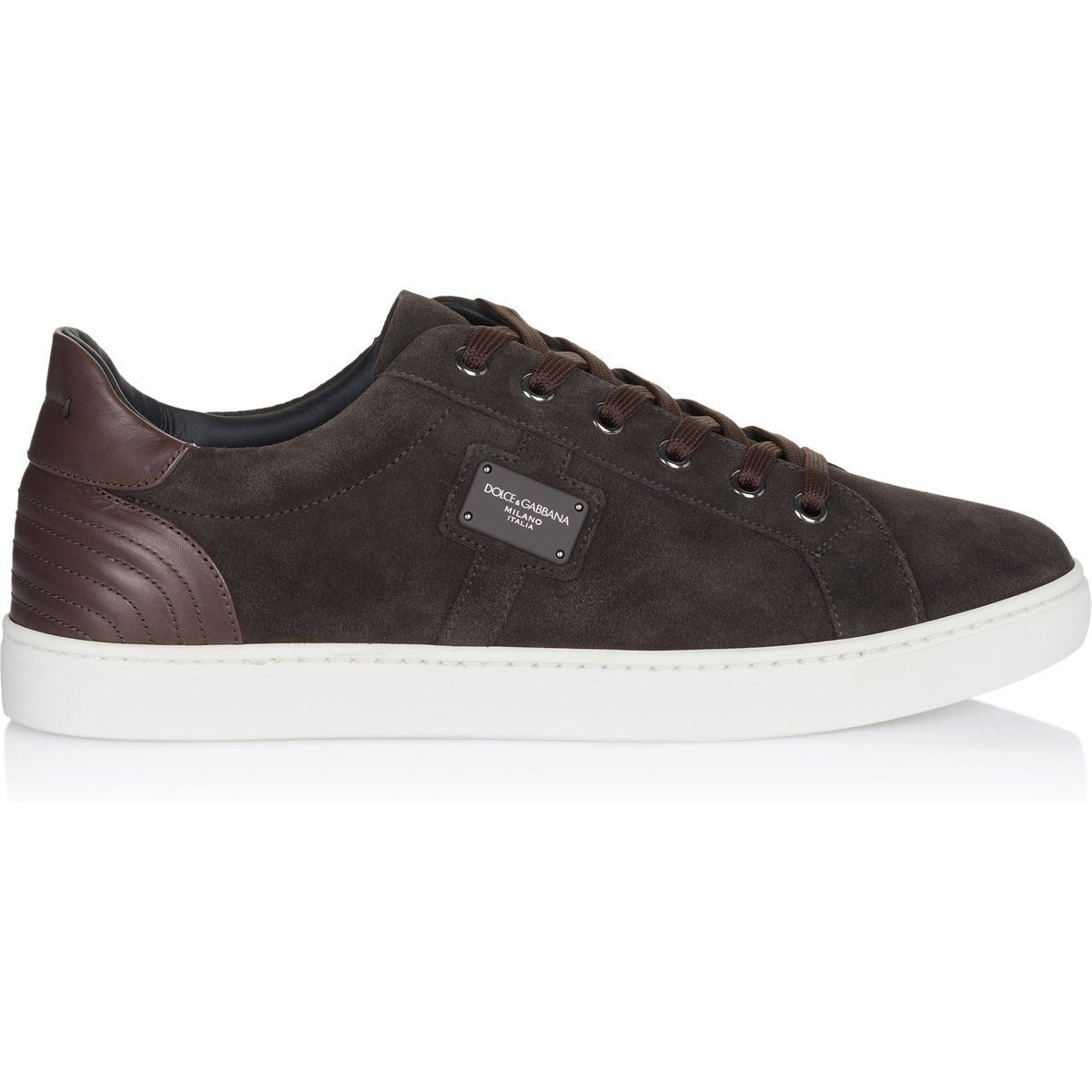 Brauner Wildleder-Leder-Sneaker