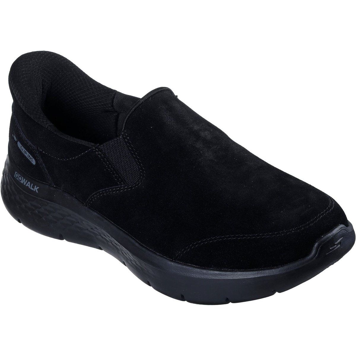 Skechers Go Walk Flex Wildleder Damen schwarze Sneakers