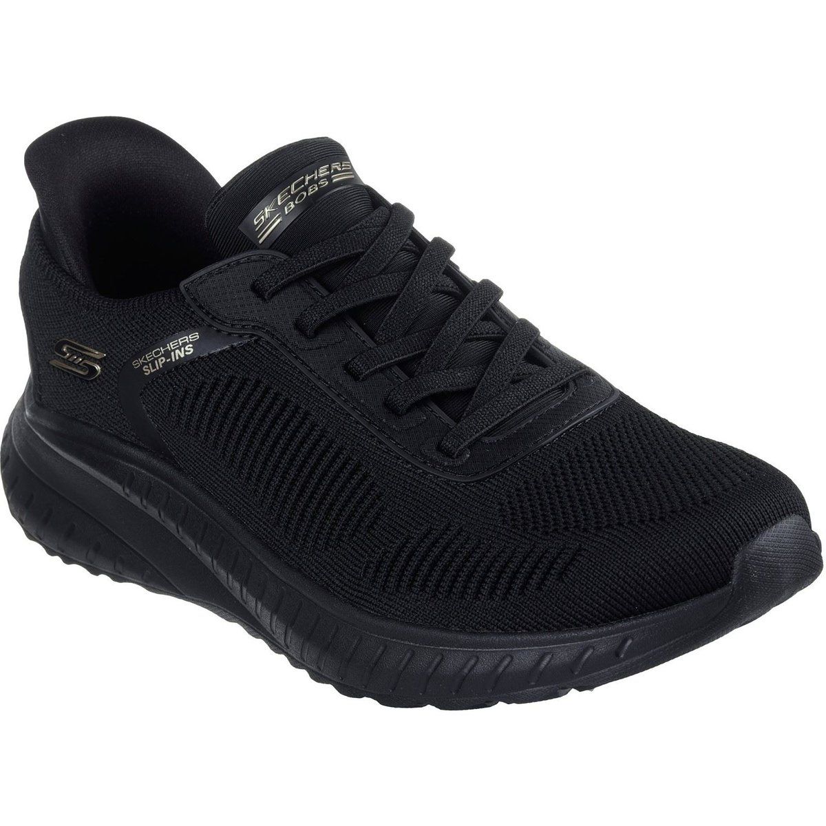 Skechers BOBS Sport Squad Chaos Damen Sneaker in Schwarz aus Textil