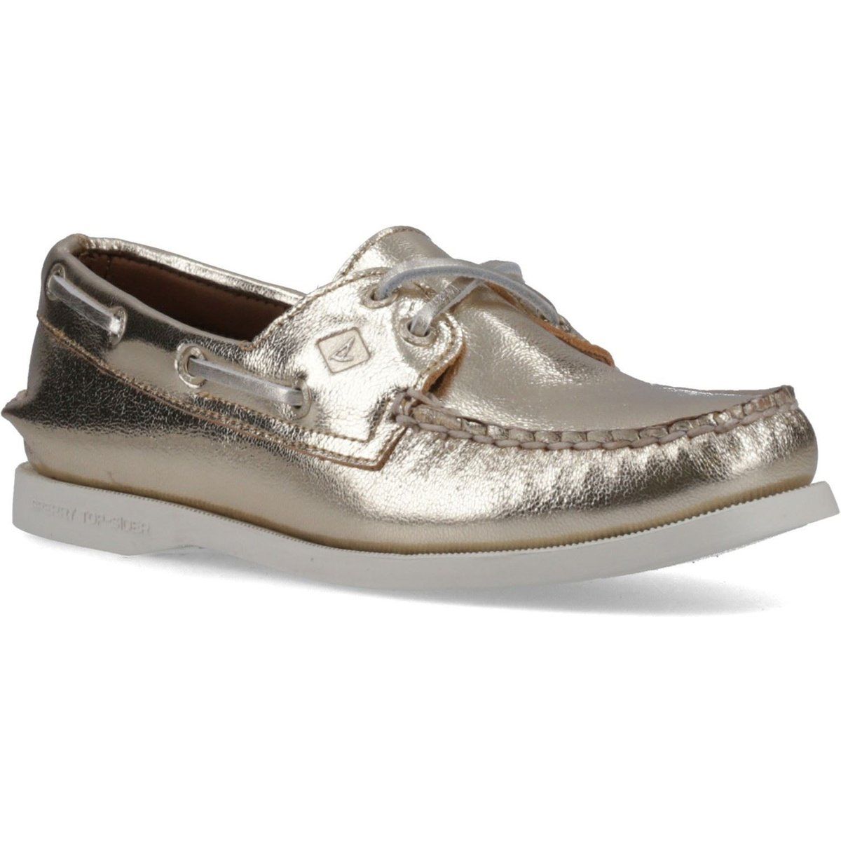 Sperry Authentic 2 Eye Damen Bootsschuhe Aus Leder In Gold