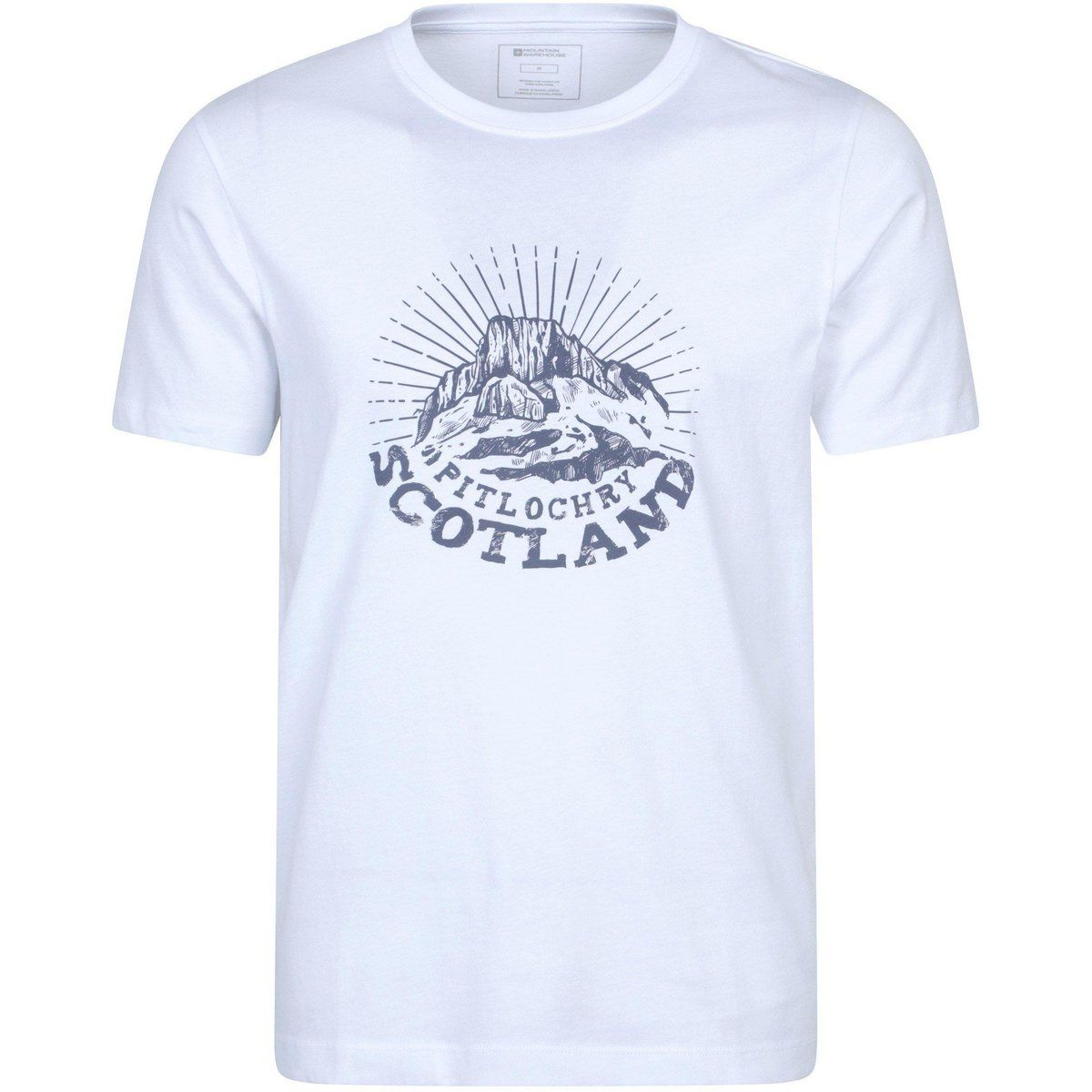 Mountain Warehouse Herren Pitlochry T-Shirt mit kurzen Ärmeln (Weiß)