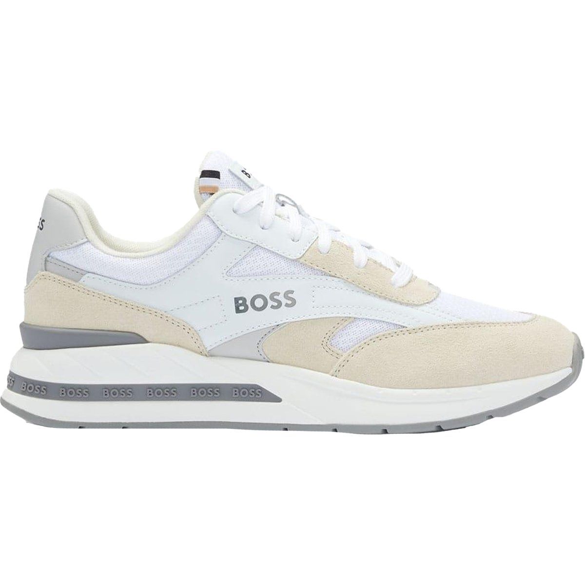 Weiße Sneaker aus Ledergemisch