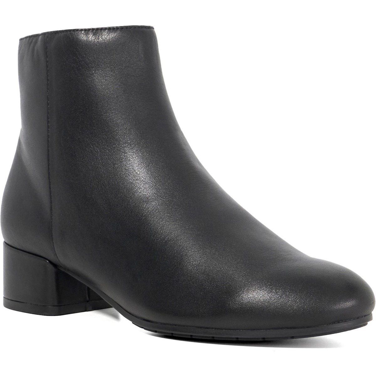 Dune Pippie Damen Stiefeletten Aus Schwarzem Leder Mit Absatz