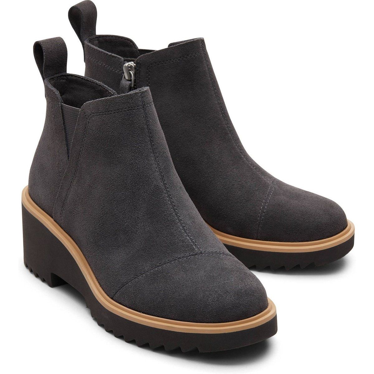 Keilstiefeletten aus Wildleder