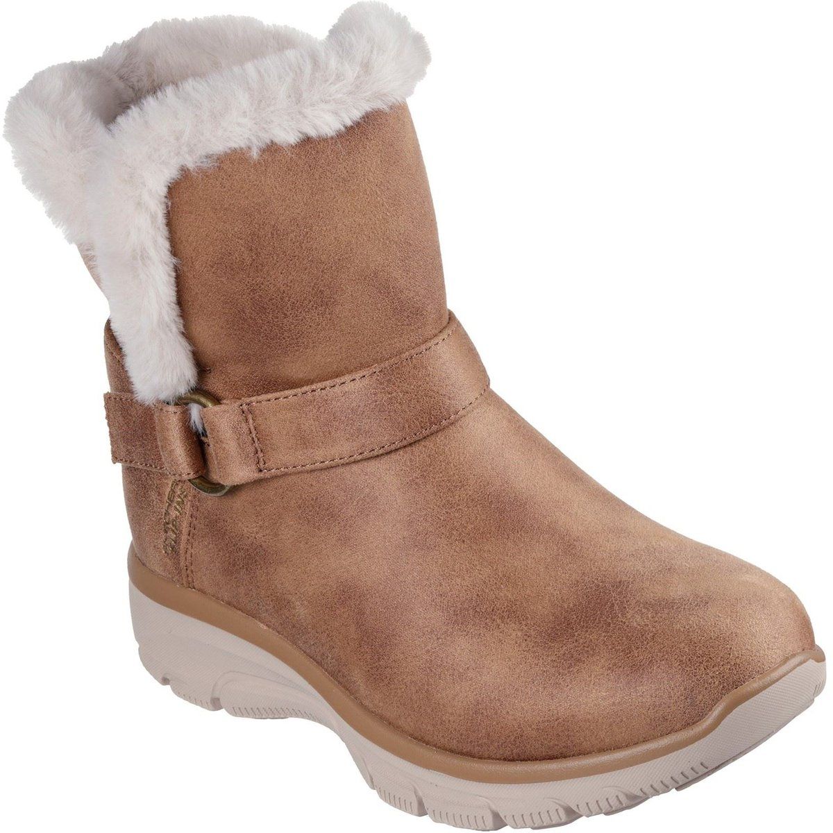 Skechers Easy Going Dreamers Move Textil Damen Kastanienbraune Winter Stiefeletten