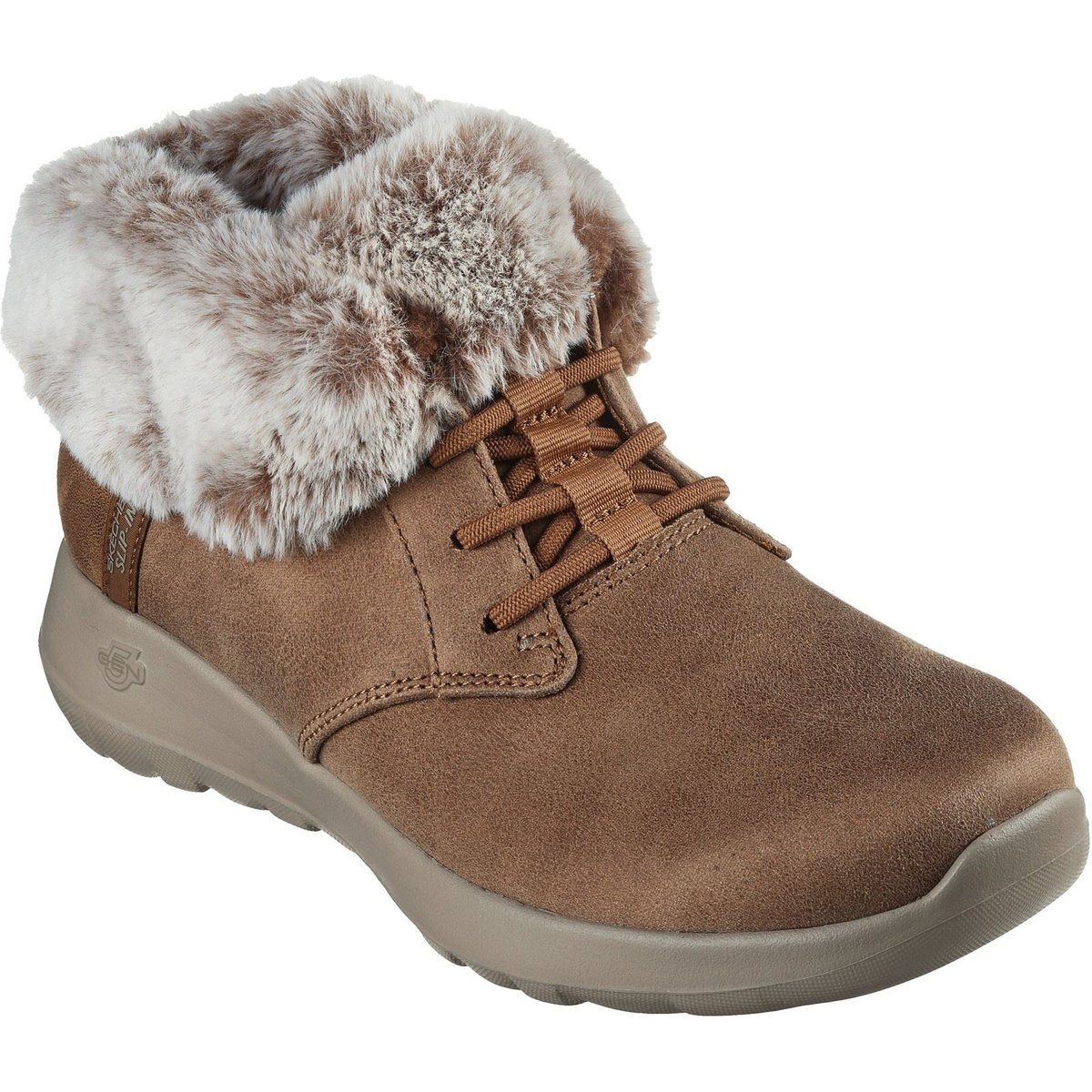 Skechers On-the-GO Joy Cozy Charm Polyester Damen Chestnut Winter Stiefeletten