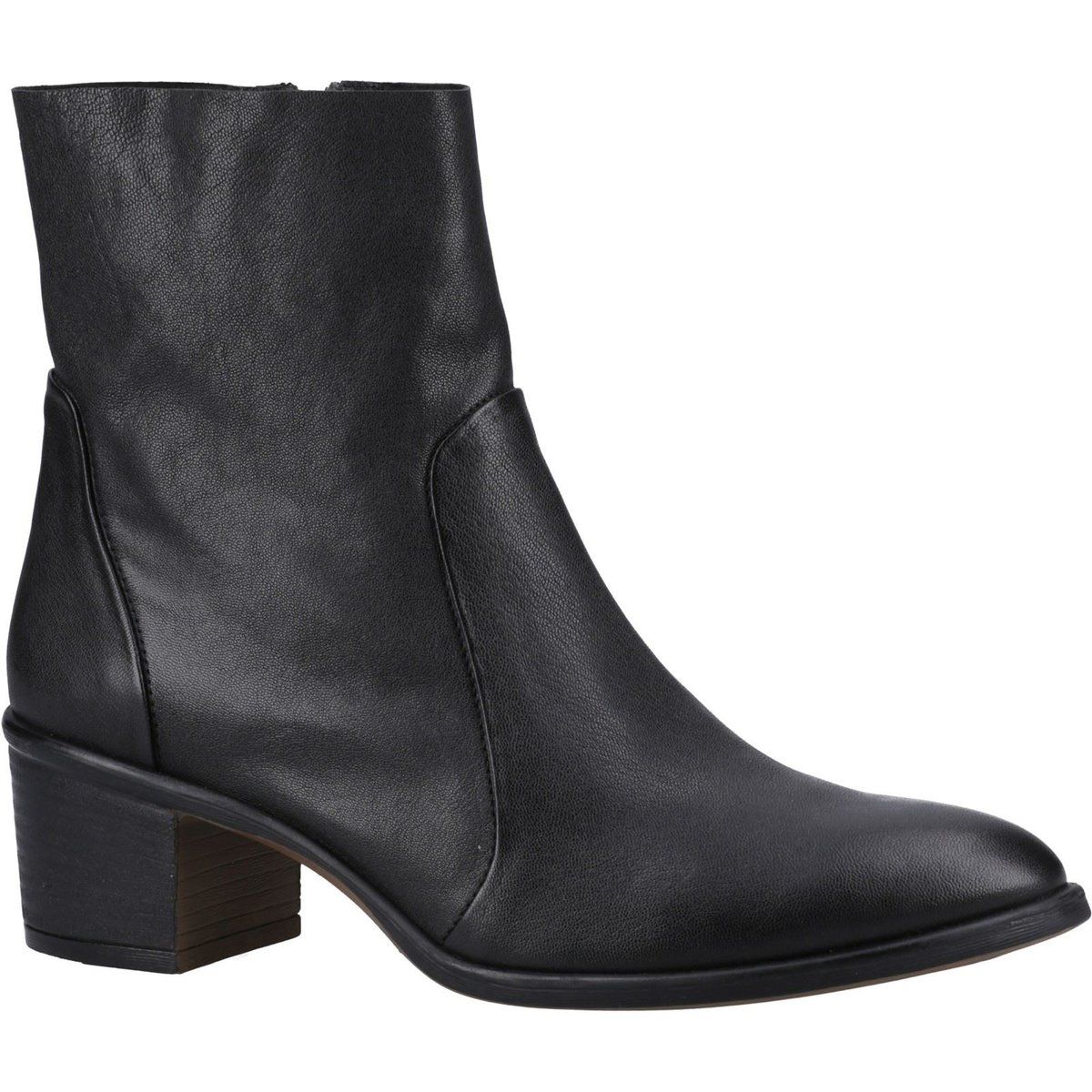 Hush Puppies Winona Damen Schwarze Lederstiefel