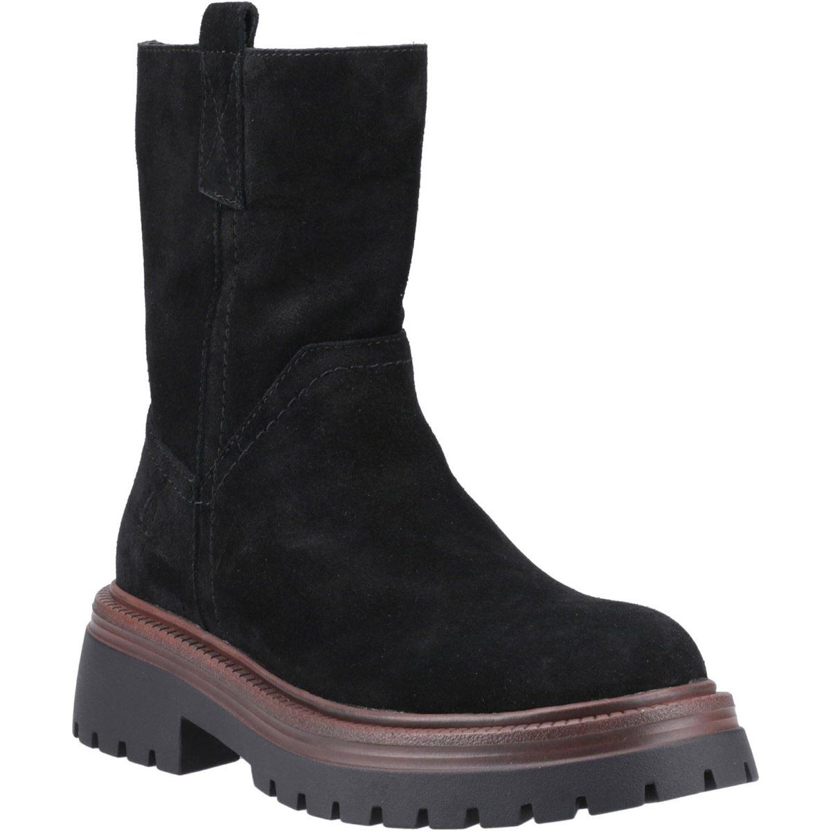 Hush Puppies Rebecca Damen Stiefel aus Wildleder in Schwarz