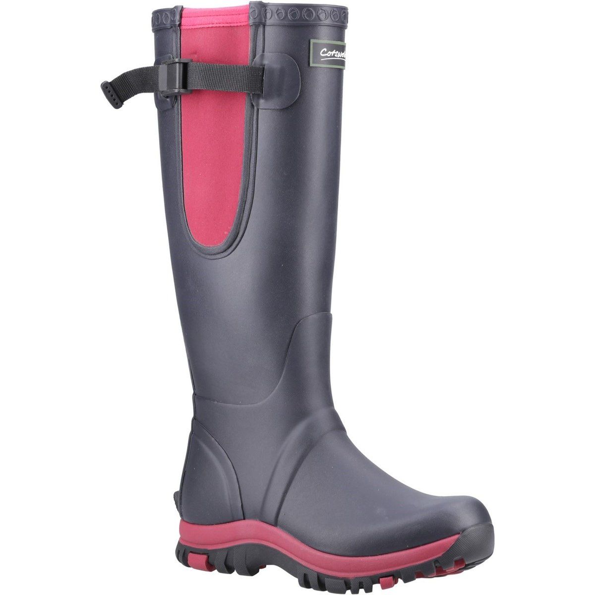 Cotswold Milton Gummistiefel für Frauen in Marineblau/Rosa