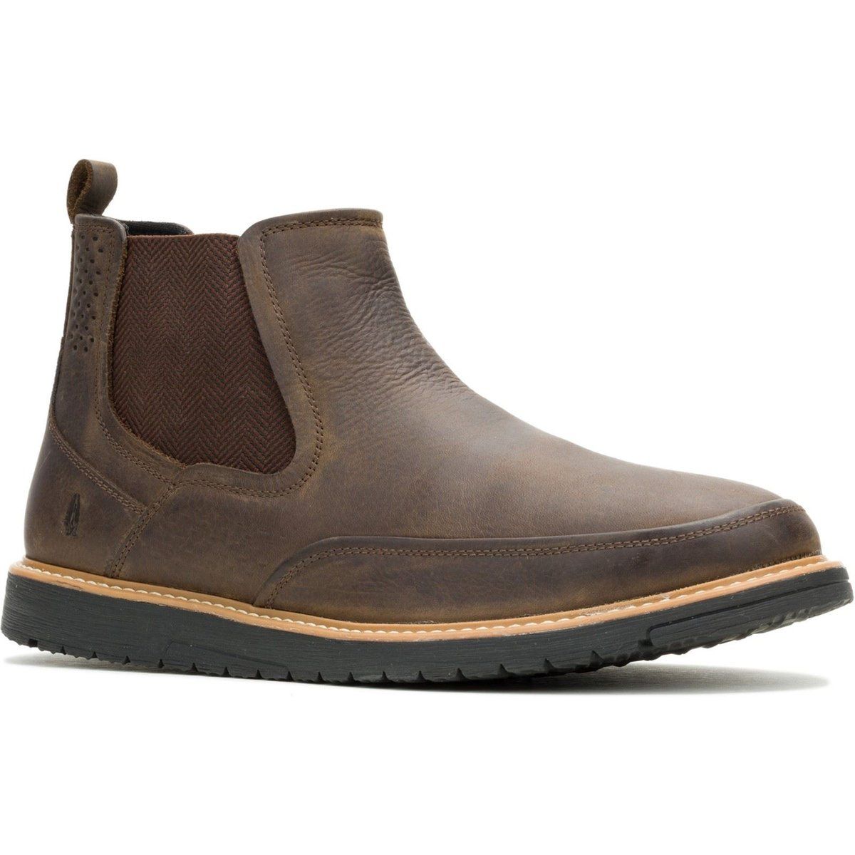 Hush Puppies Jenson Leder Herrenbraune Stiefel