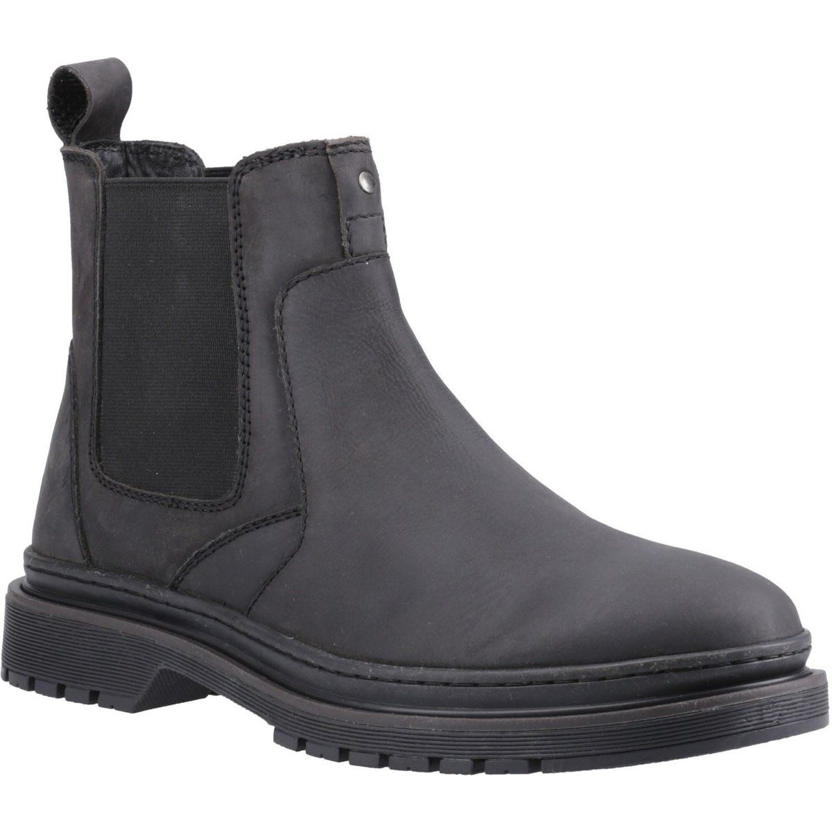 Hush Puppies Jamie Leder Herren Stiefel Schwarz