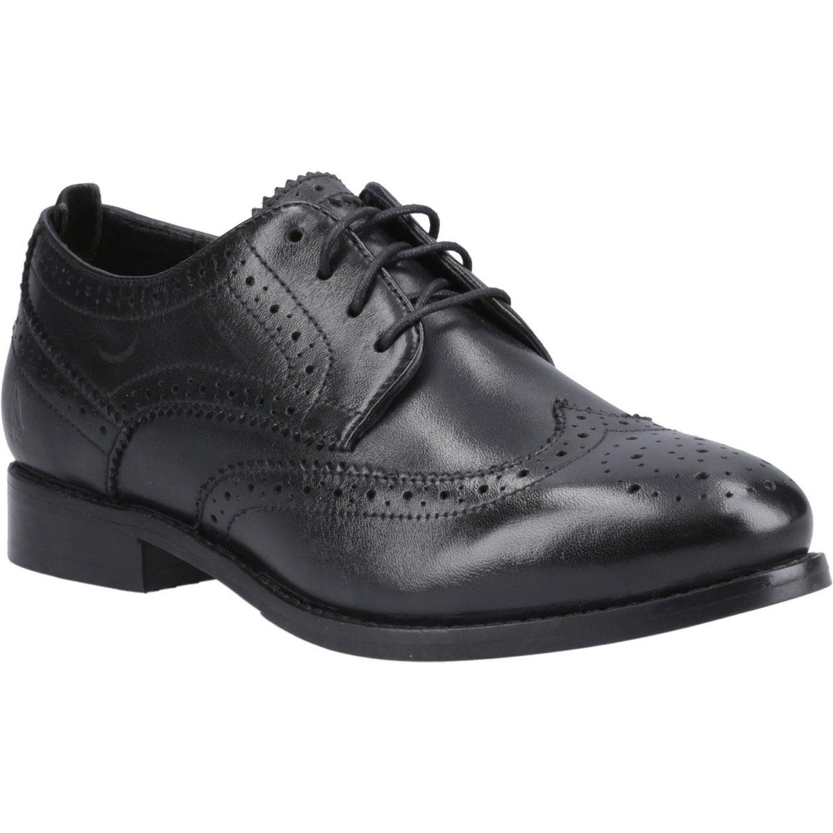 Hush Puppies Natalia Damen Brogues Schuhe aus Schwarzem Leder/Schwarz