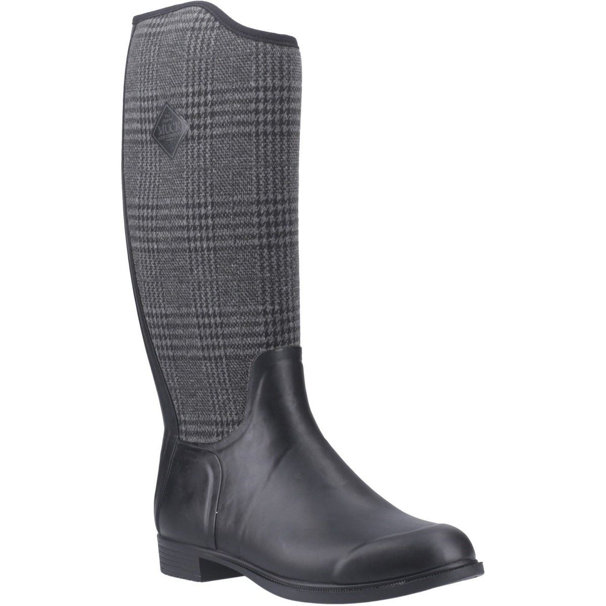 Muck Boots Derby Tall Gummi Damenstiefel Schwarz/Karo Winter kniehoch