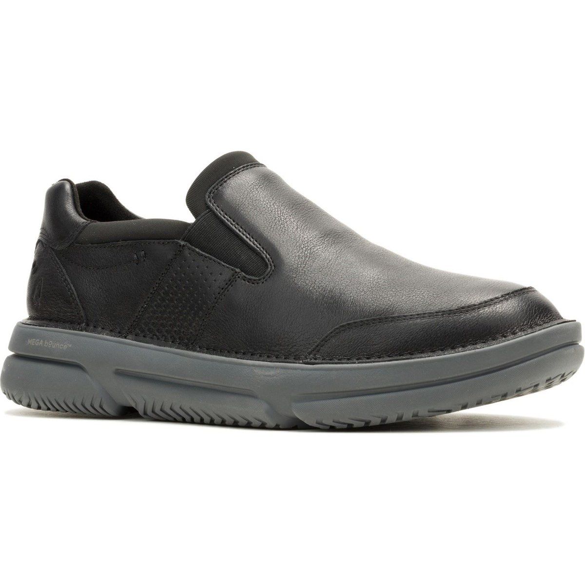 Hush Puppies Baylor Leder Männer Schwarz Slipper