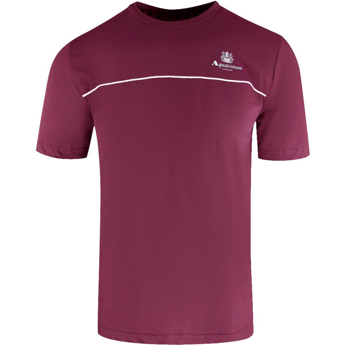 Burgunder Active T-Shirt Piping-Design