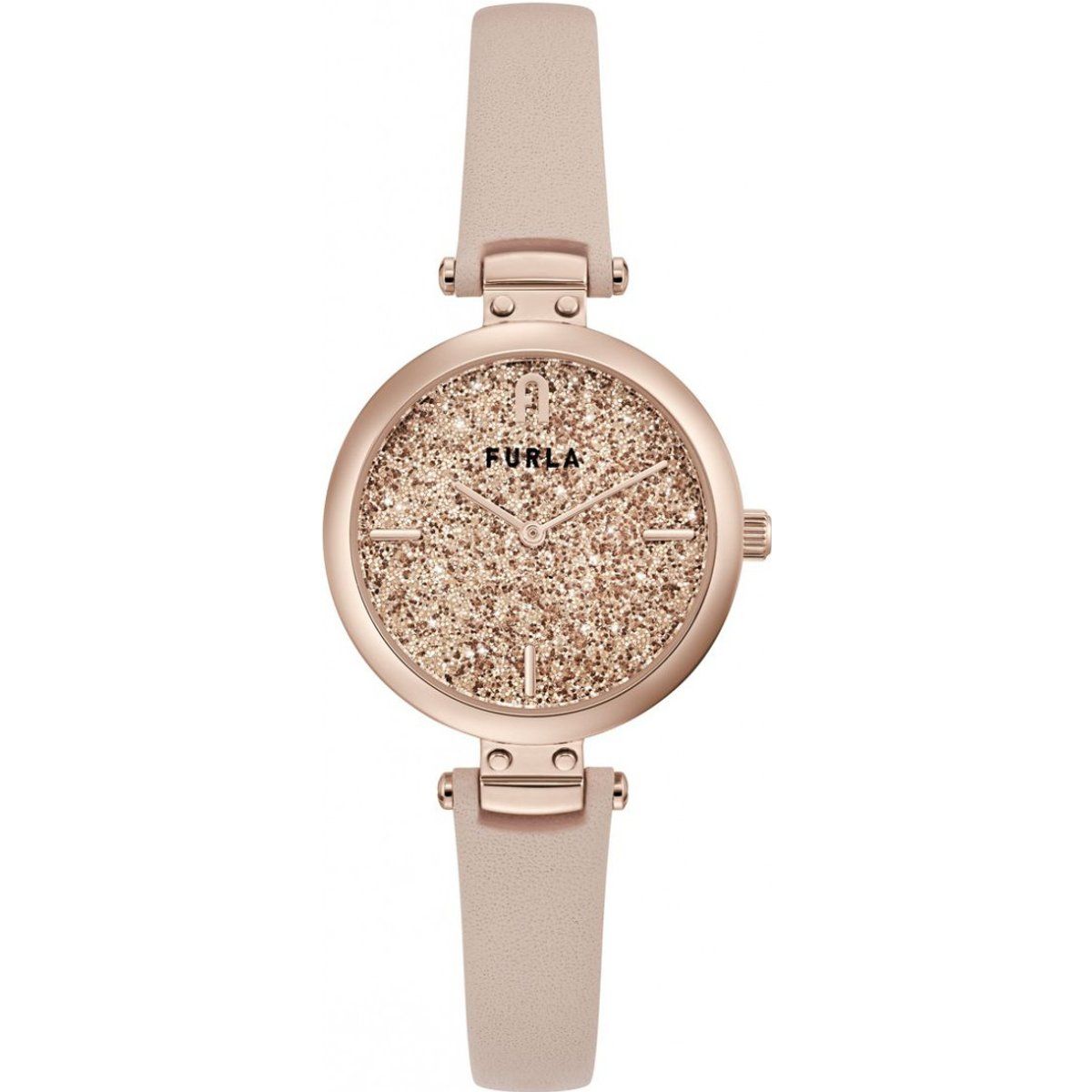 Funkelnde Damen-Armbanduhr mit rundem Zifferblatt