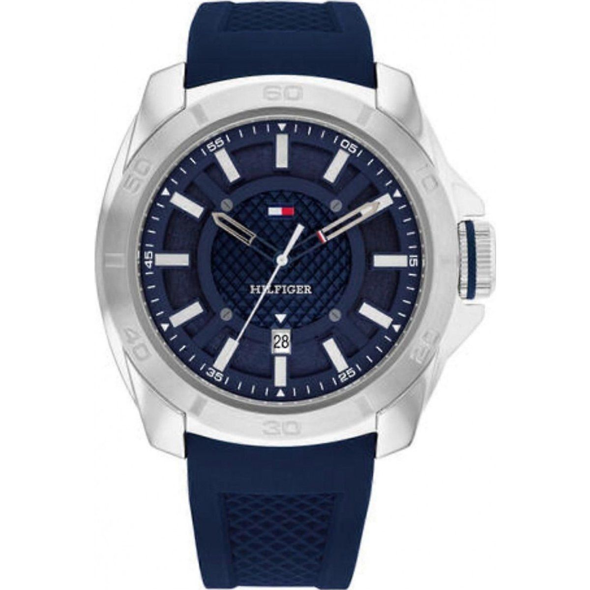 Herrenuhr Blaues Zifferblatt Kautschuk