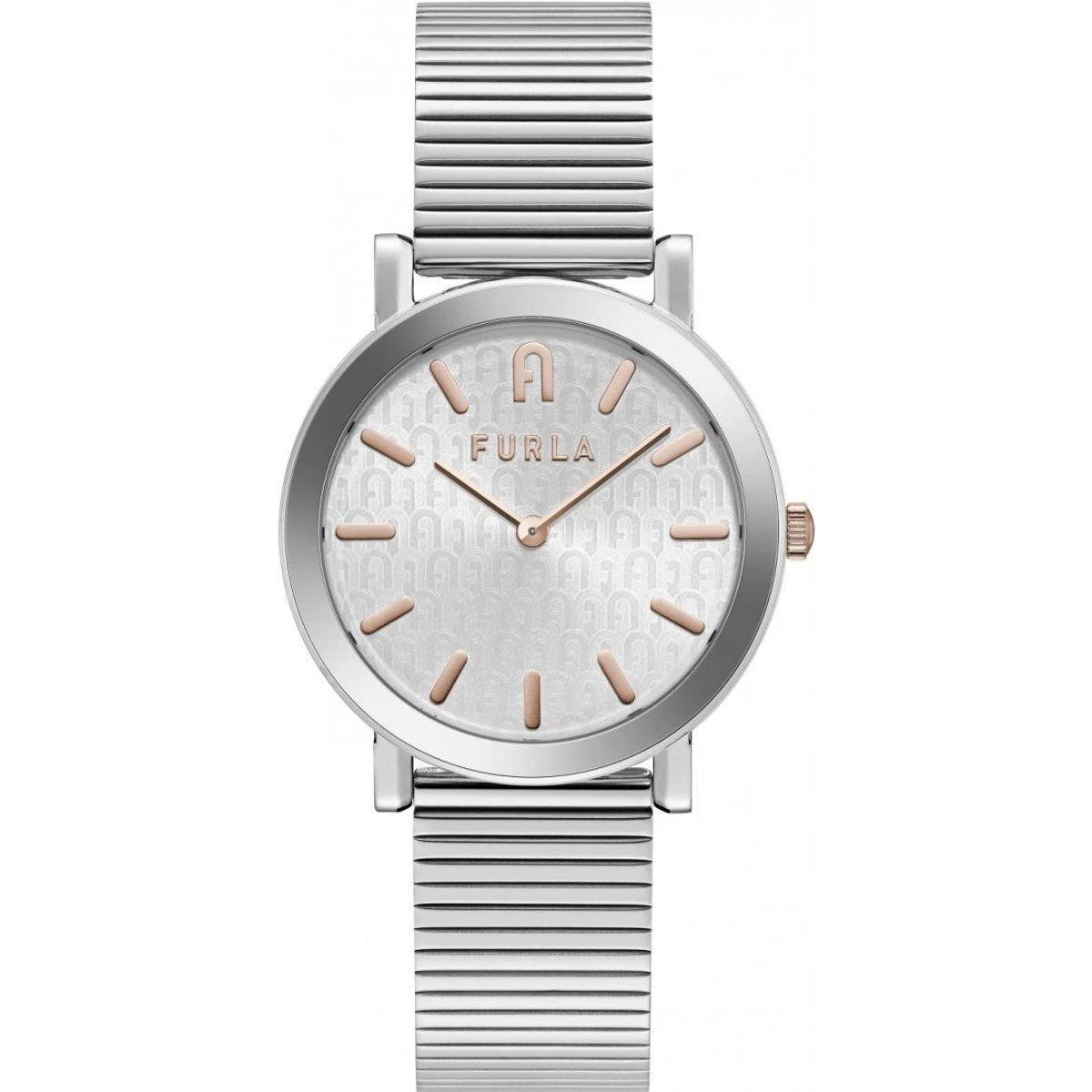 Elegante silberfarbene Damenarmbanduhr