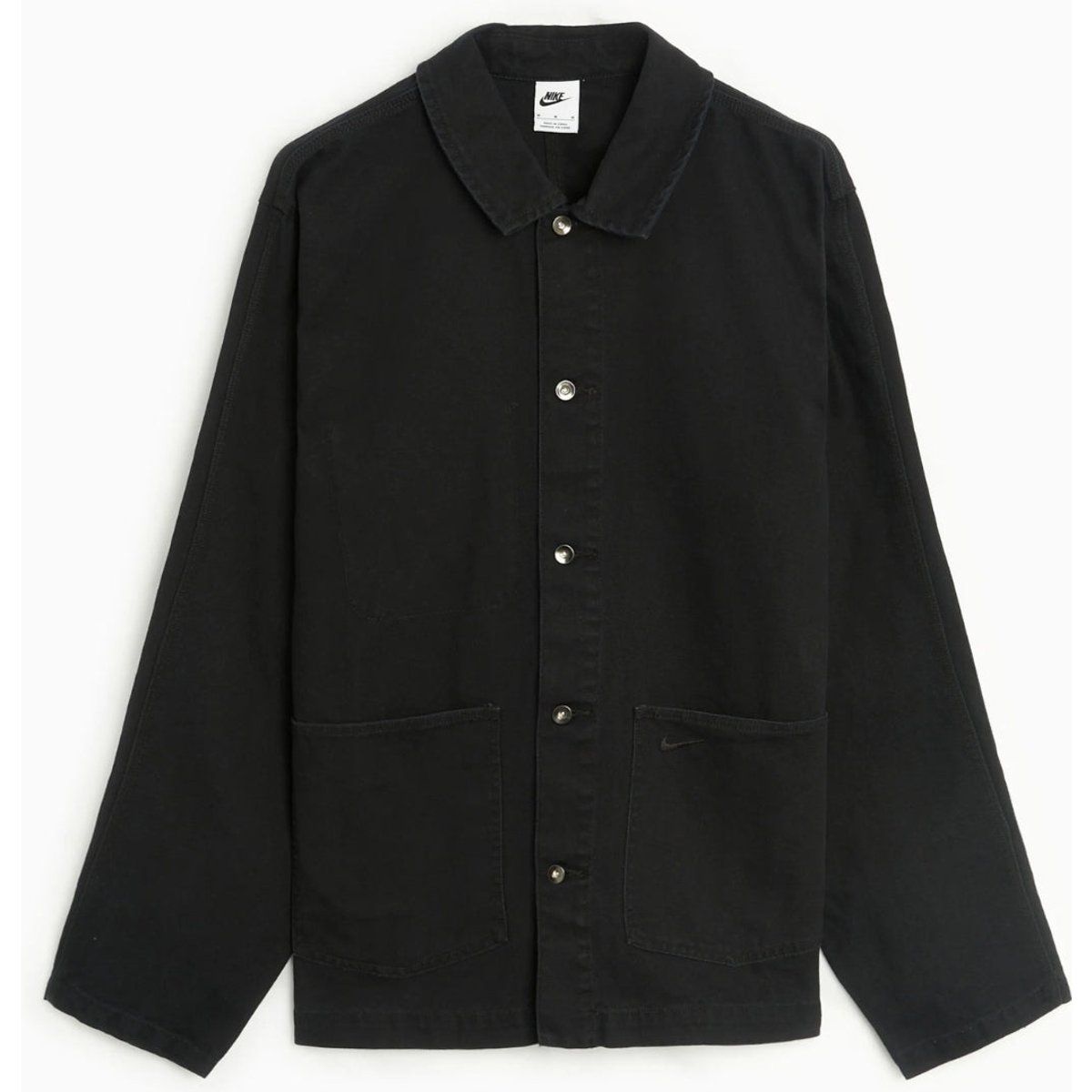 Klassisches Schwarzes Baumwoll-Workwear-Overshirt