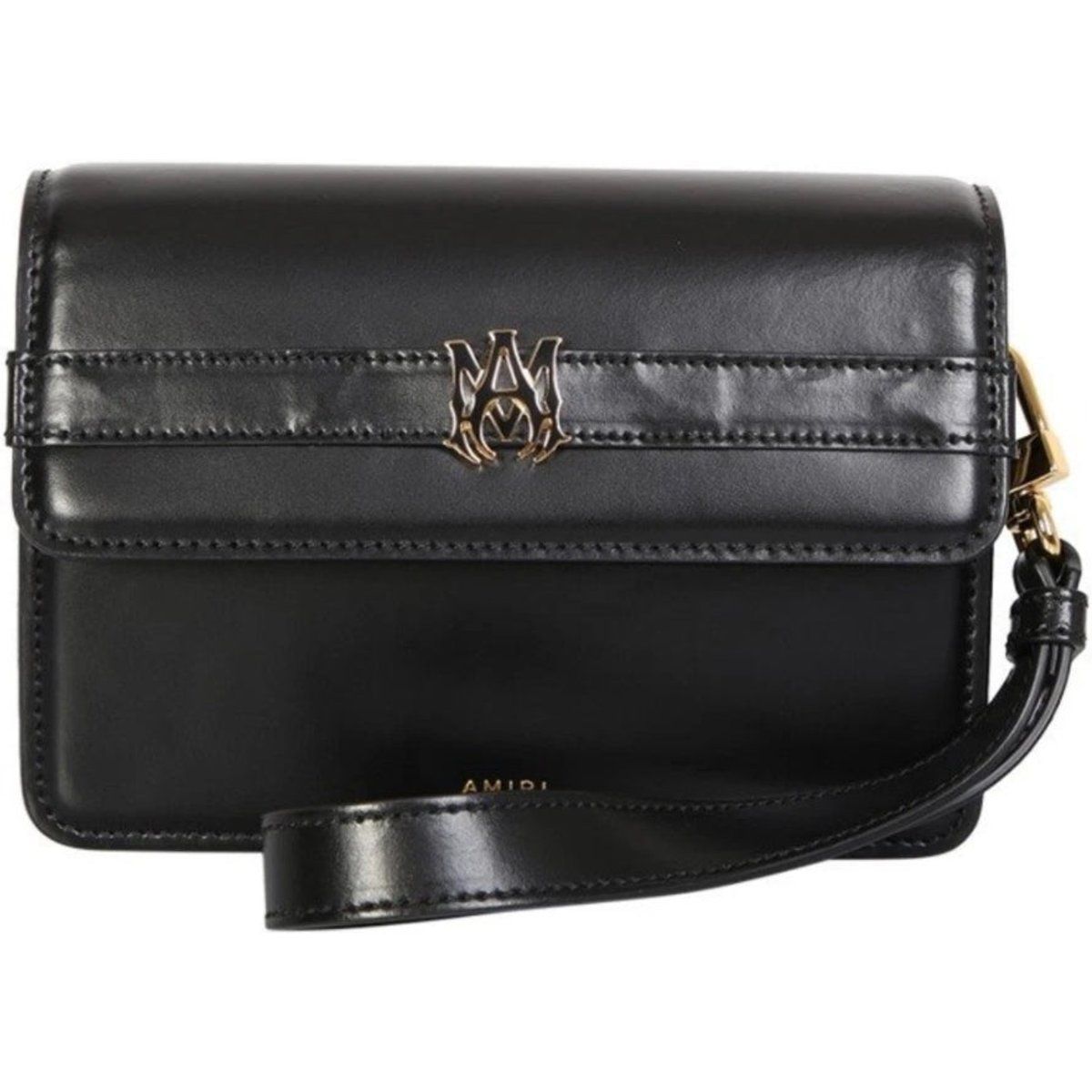 Elegante Leder Clutch mit Handgelenkschlaufe