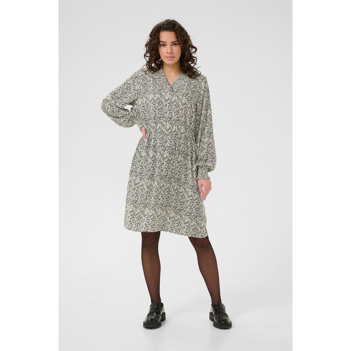 Kleid KAmiriam A-shape black white
