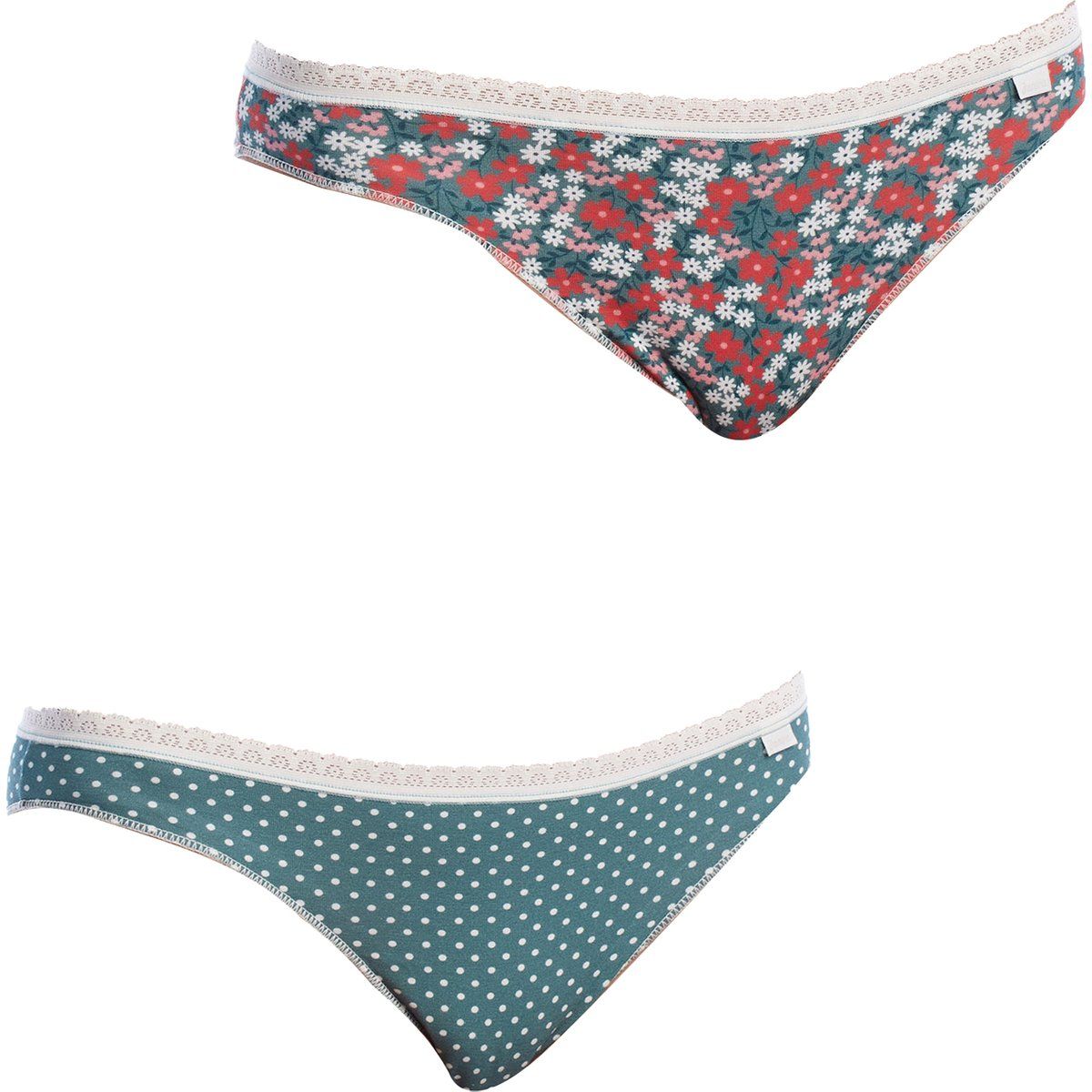 Mini-Baumwollslips im Zweierpack
