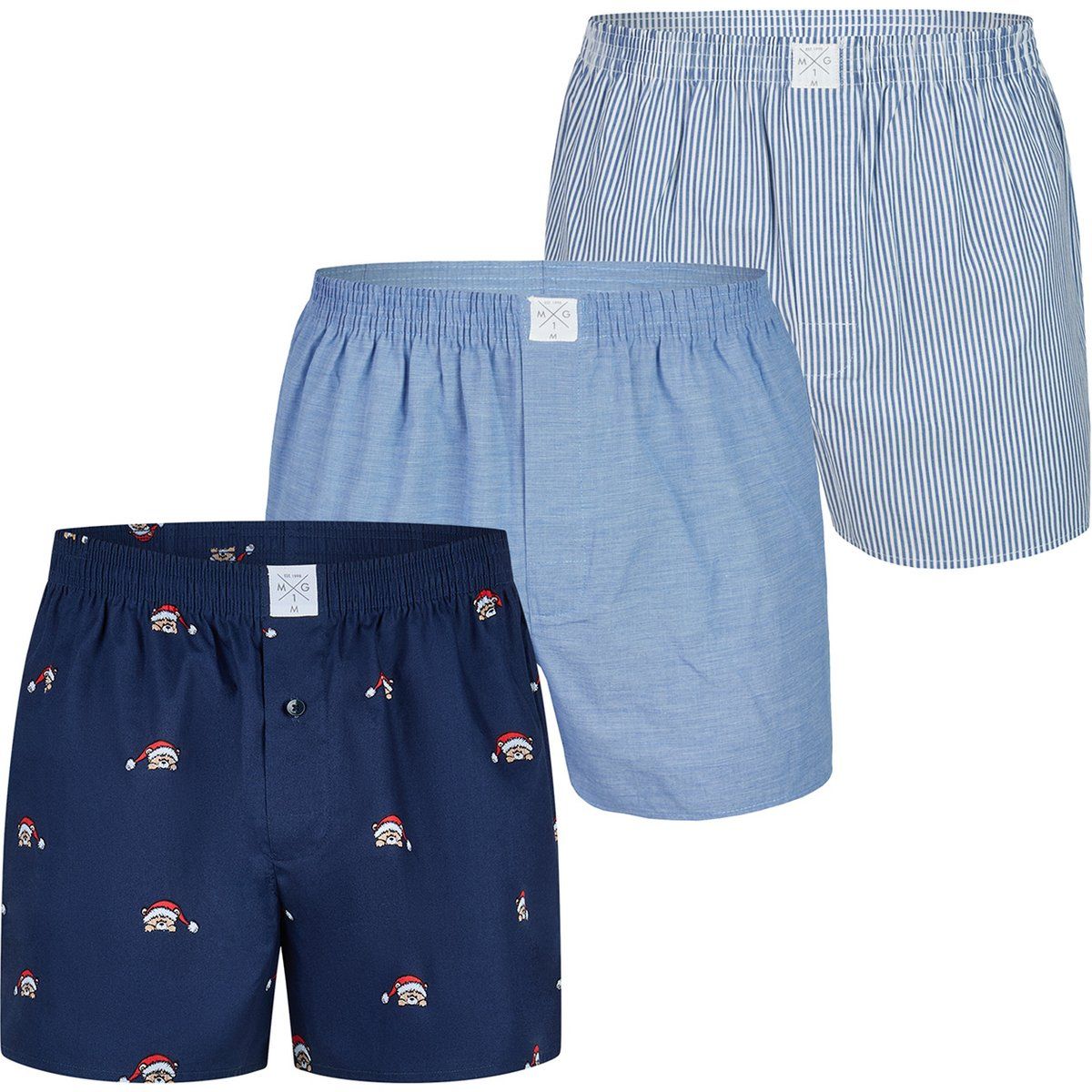 Boxershorts aus Webstoff 3er-Pack mit lockerer Passform