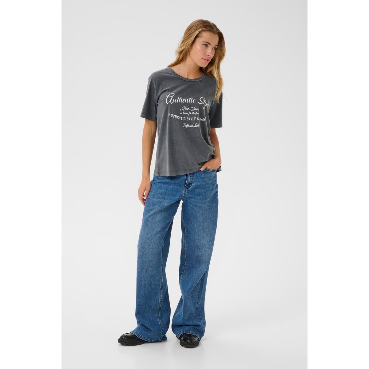 Kurzarm-Bluse KAvia Regular fit black white