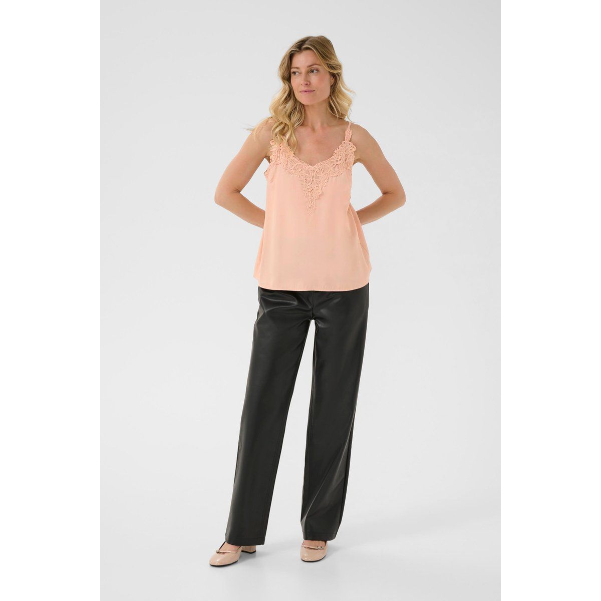 Ärmellose Bluse CRAnna A-shape pink
