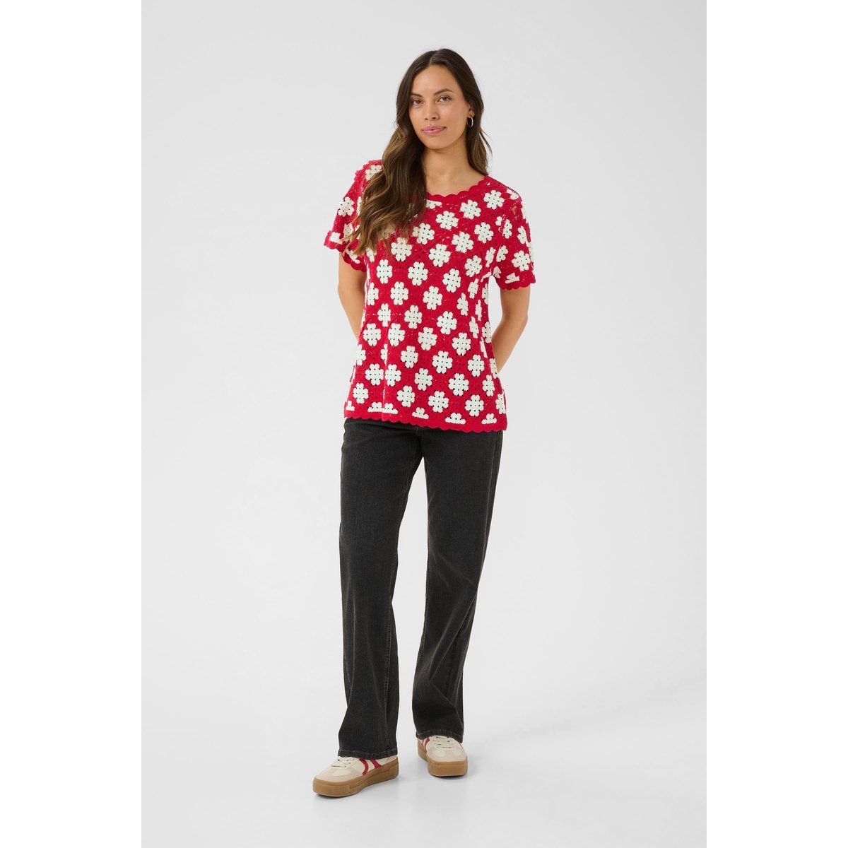 Kurzarm-Bluse CRKip Regular fit red