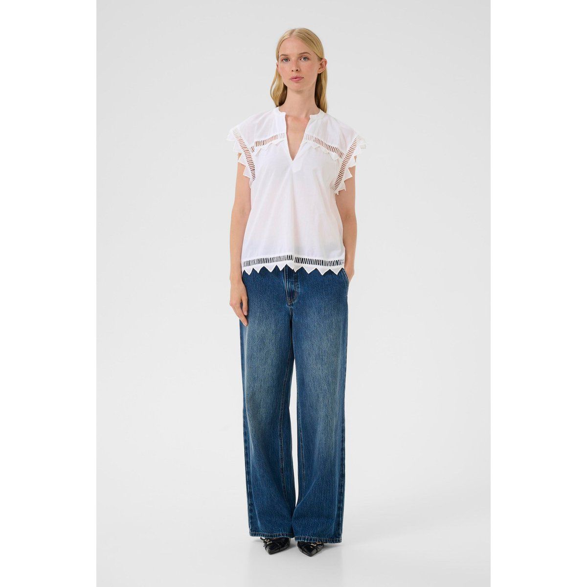 Ärmellose Bluse KBOmmi Straight fit white