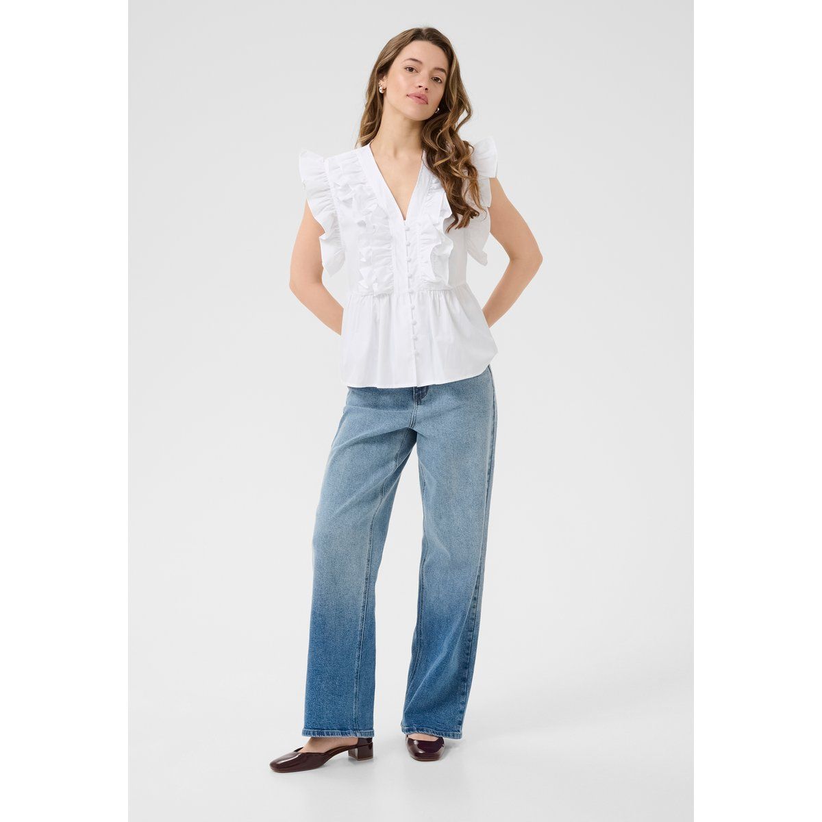 Kurzarm-Bluse KAgerid Regular fit white