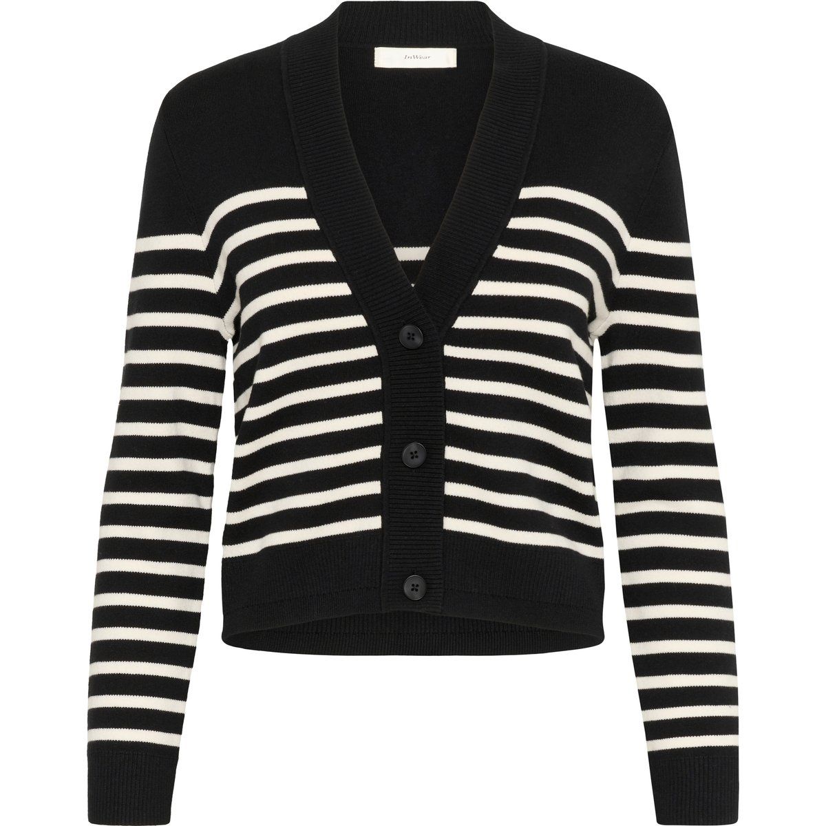 Klassische gestreifte Strickjacke