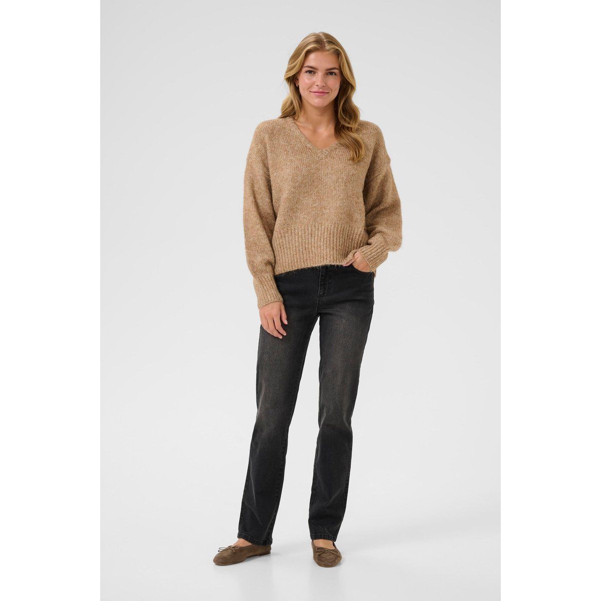 Strickpullover KAtrina Loose fit beige