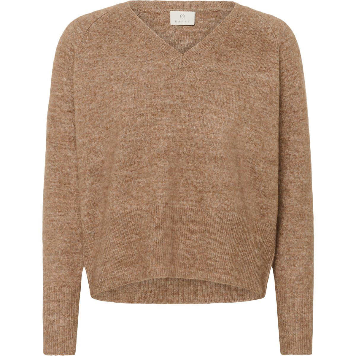 Locker geschnittener V-Ausschnitt Strickpullover